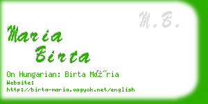maria birta business card